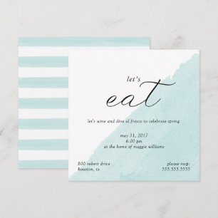 Invitation à la soirée Dîner sur l'aquarelle de Mi