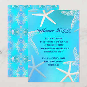 Invitation à la soirée du Nouvel An Tropical Starf