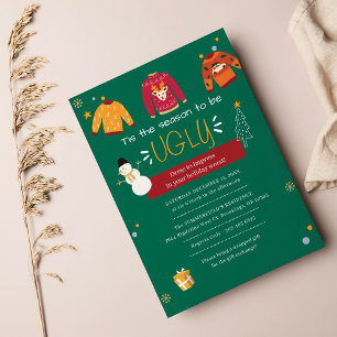 Invitation à la soirée du pull moche de Noël