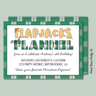 Invitation à la soirée Flapjacks et Flanelle