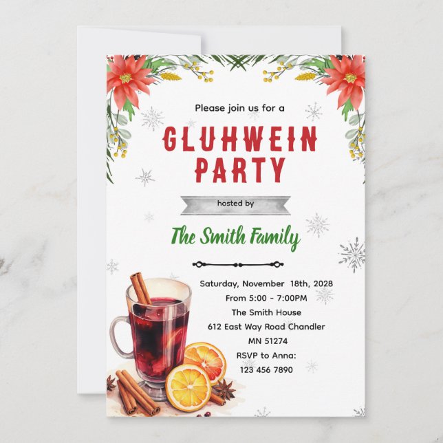 Invitation à la soirée Gluhwein de Noël (Devant)