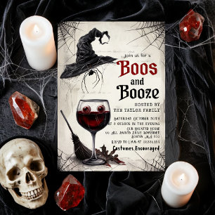 Invitation à la soirée Halloween Boos and Booze