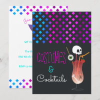 Invitation à la soirée Halloween Costumes et Cockt