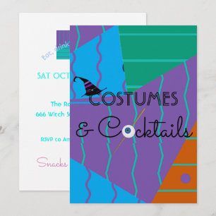 Invitation à la soirée Halloween Costumes et Cockt