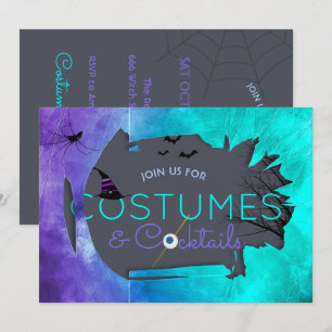 Invitation à la soirée Halloween Costumes et Cockt