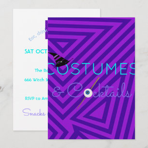 Invitation à la soirée Halloween Costumes et Cockt