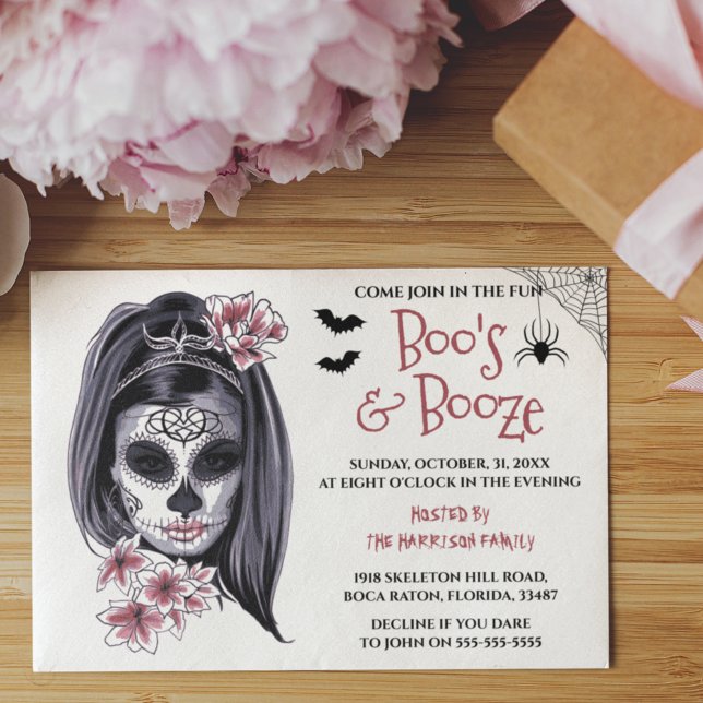 Invitation à la soirée Halloween Girly Boo's & Boo (Créateur téléchargé)