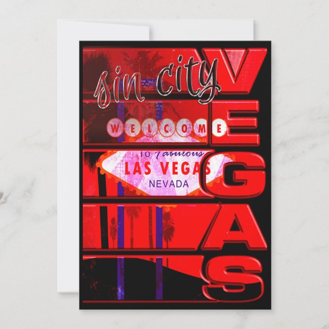 Invitation à la soirée Las Vegas Sin City (Devant)