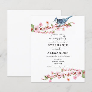 Invitation à la soirée oiseaux sous les fleurs de 