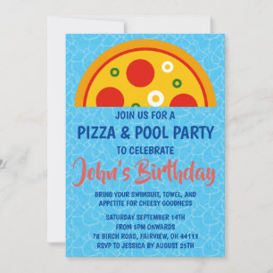 invitation à la soirée pizza pool