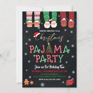 Invitation à la soirée pyjama des fêtes de Noël