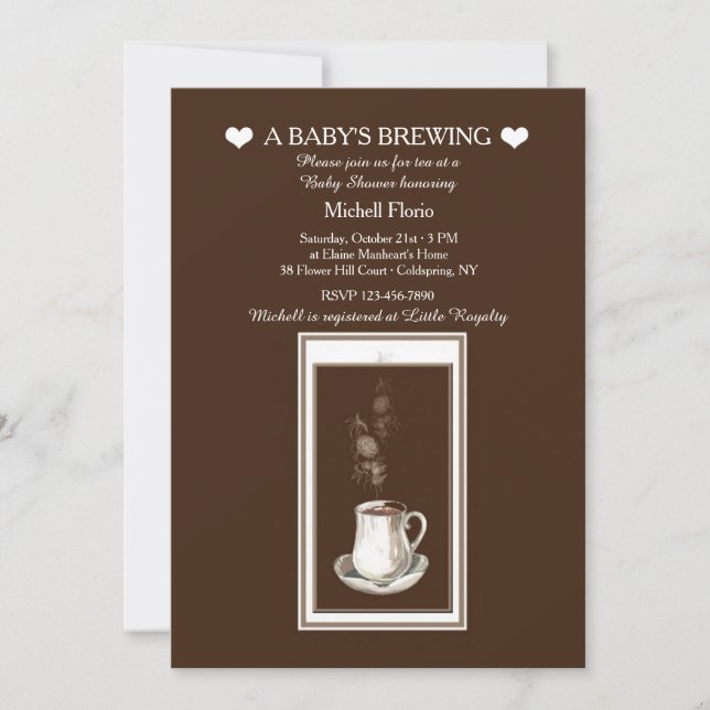 Invitation à la Soirée Thé (ou Café) Quelque chose (Devant)