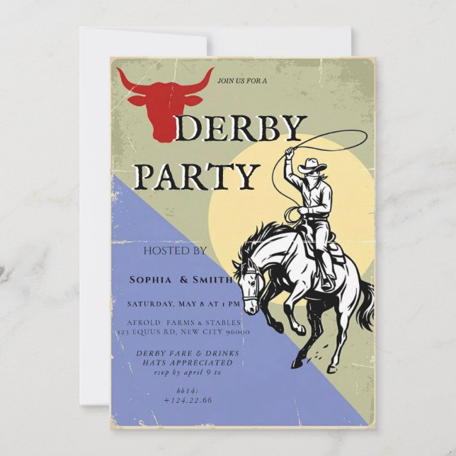 Invitation à la soirée Western Derby - Course de c (Devant)