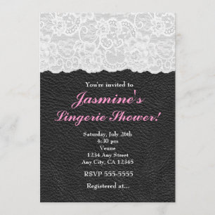 Invitation à la soirée White Lace & Black Leather