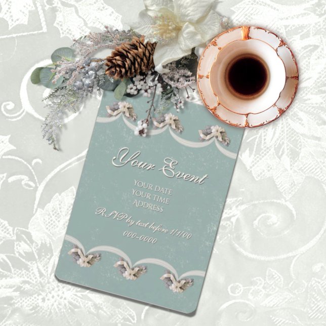 Invitation à la tapisserie florale victorienne en  (Créateur téléchargé)