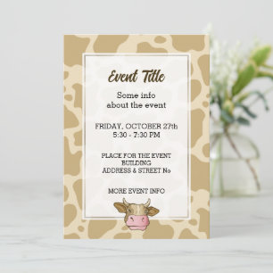 Invitation à la tête de vache