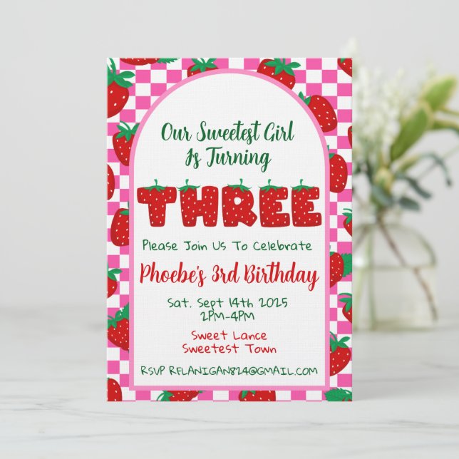Invitation à la Troisième Fête d'Anniversaire Berr (Debout devant)