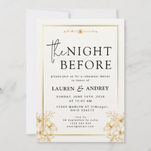 Invitation à la veille du mariage
