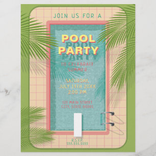 Invitation à la volée de palmiers Pool