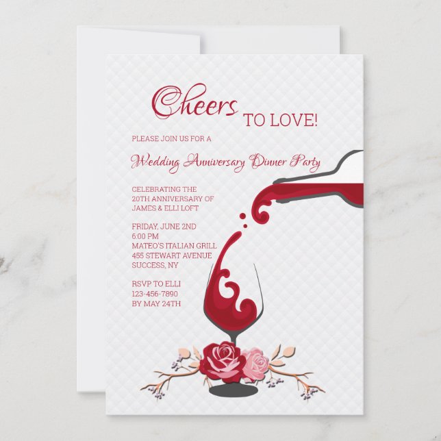 Invitation À l'amour, soirée d'anniversaire de mariage (Devant)