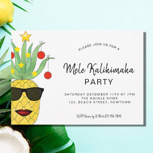 Invitation à l'ananas du parti Mele Kalikimaka