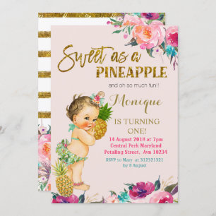 Invitation à l'ananas le premier anniversaire