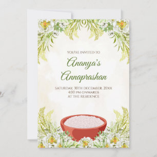 Invitation à l'Annaprasan et carte de cérémonie d'