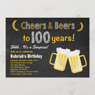 Invitation à l'anniversaire de 100 t de bière et d