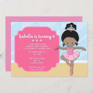 Invitation à l'anniversaire de Ballerina en Afriqu