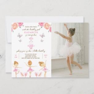 Invitation à l'anniversaire de Ballerina rose avec
