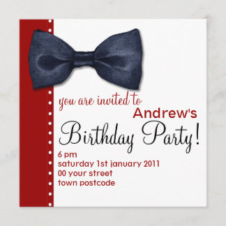 Invitation à l'anniversaire de Black BowTie