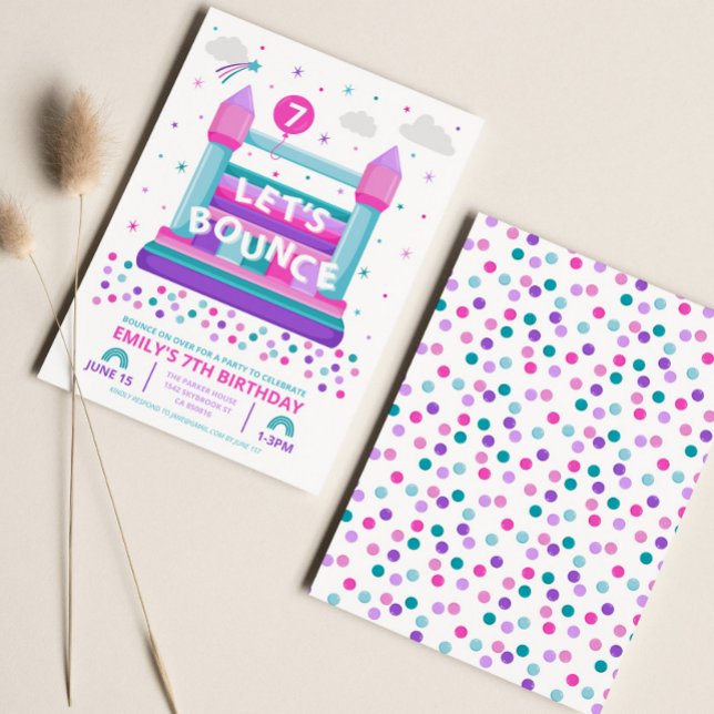 Invitation à l'anniversaire de Bounce House (Créateur téléchargé)