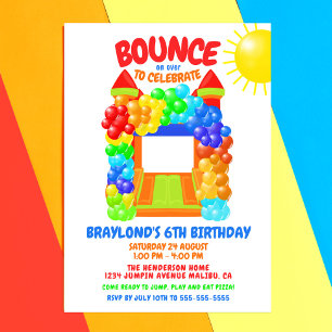 Invitation à l'anniversaire de Bounce House