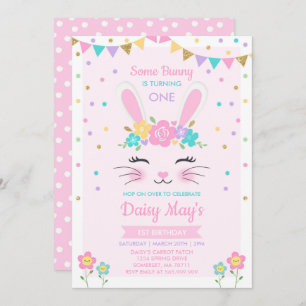 Invitation à l'anniversaire de Bunny Anniversaire 