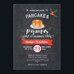 Invitation à l'anniversaire de Chalkboard Pancake<br><div class="desc">Invitation à l'anniversaire de Chalkboard Pancake and Pajamas</div>
