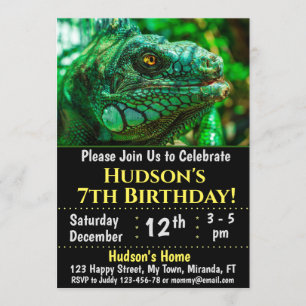Invitation à l'anniversaire de Chameleon