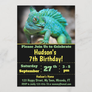 Invitation à l'anniversaire de Chameleon