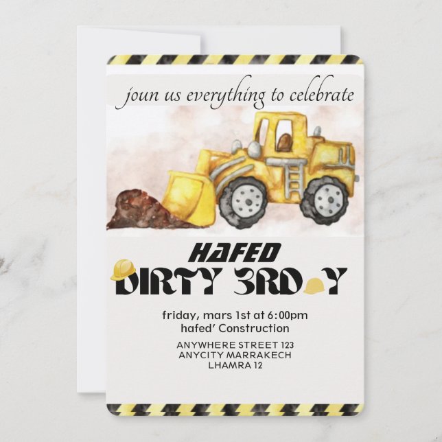 Invitation à l'anniversaire de construction Editab (Devant)