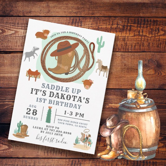 Invitation à l'anniversaire de Cowboy (Créateur téléchargé)