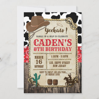 Invitation à l'anniversaire de Cowboy