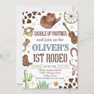 Invitation à l'anniversaire de Cowboy, 1er Rodeo I