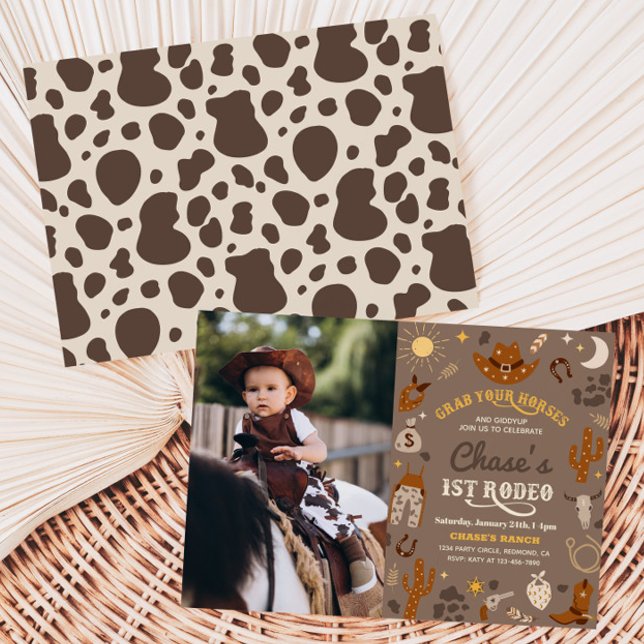 Invitation à l'anniversaire de Cowboy | 1ère invit (Créateur téléchargé)