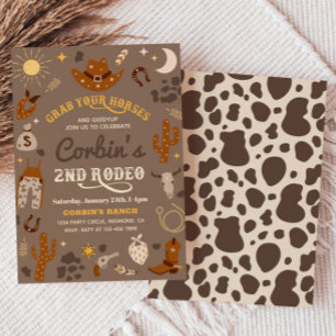 Invitation à l'anniversaire de Cowboy   2e Invitat