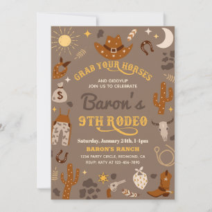 Invitation à l'anniversaire de Cowboy   9e Invitat