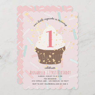 Invitation à l'anniversaire de Cupcake