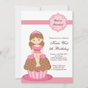 Invitation à l'anniversaire de Cupcake Princess