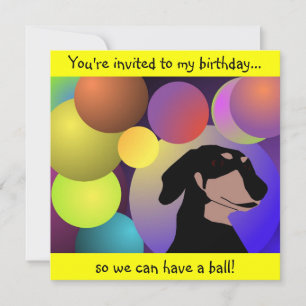Invitation à l'anniversaire de Dachshund