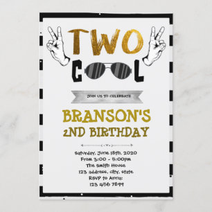 Invitation à l'anniversaire de deux cool