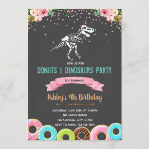 Invitation à l'anniversaire de dinosaures