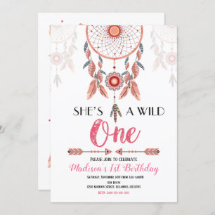 Invitation à l'anniversaire de Dream Catcher Wild